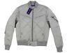 $1,995 Ralph Lauren Purple Label Mens Diamond Quilted Grey Bomber Jacket Coat S