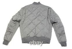 $1,995 Ralph Lauren Purple Label Mens Diamond Quilted Grey Bomber Jacket Coat S