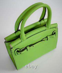 $1790 NEW RALPH LAUREN COLLECTION Green Kiwi Leather MINI RL50 Satchel Handbag