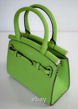 $1790 NEW RALPH LAUREN COLLECTION Green Kiwi Leather MINI RL50 Satchel Handbag