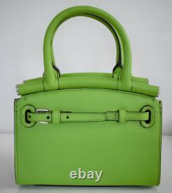 $1790 NEW RALPH LAUREN COLLECTION Green Kiwi Leather MINI RL50 Satchel Handbag
