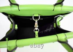 $1790 NEW RALPH LAUREN COLLECTION Green Kiwi Leather MINI RL50 Satchel Handbag