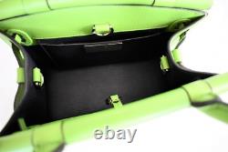 $1790 NEW RALPH LAUREN COLLECTION Green Kiwi Leather MINI RL50 Satchel Handbag