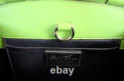 $1790 NEW RALPH LAUREN COLLECTION Green Kiwi Leather MINI RL50 Satchel Handbag