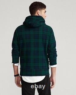 $188 NWT POLO RALPH LAUREN Mens XXL Plaid Duffel Bear Holiday Sweatshirt Hoodie