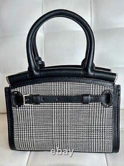$1890 NWT RALPH LAUREN COLLECTION Black Wool/Leather MINI RL50 Satchel Bag