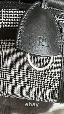 $1890 NWT RALPH LAUREN COLLECTION Black Wool/Leather MINI RL50 Satchel Bag