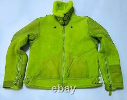 $1950 Polo Ralph Lauren Lamb Leather Shearling Fur Womens Flight Bomber Jacketl