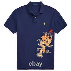 $198 NWT POLO RALPH LAUREN Men's Lunar New Year Dragon Mesh Polo Shirt Sz XL