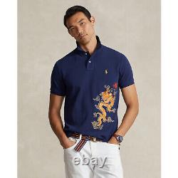 $198 NWT POLO RALPH LAUREN Men's Lunar New Year Dragon Mesh Polo Shirt Sz XL