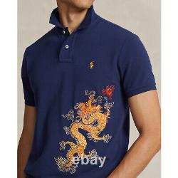 $198 NWT POLO RALPH LAUREN Men's Lunar New Year Dragon Mesh Polo Shirt Sz XL