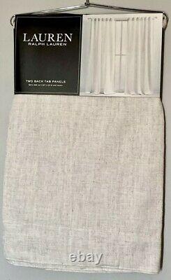 2 Ralph Lauren Belgian Linen Curtains Panels Drapes Tan Beige Natural 54x84 NEW