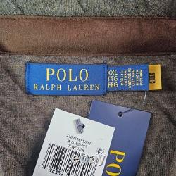 $228 NEW Polo Ralph Lauren Quilted Jersey Overshirt Jacket Men XXL Olive Green