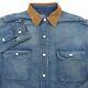 $228 Polo Ralph Lauren Classic Fit Denim Corduroy-collar Shirt Mens Size Medium