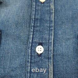 $228 Polo Ralph Lauren Classic Fit Denim Corduroy-Collar Shirt Mens Size Medium