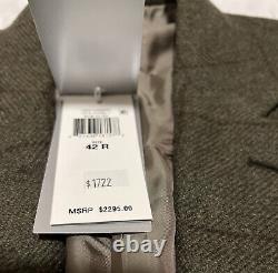 $2295 Mens Ralph Lauren Purple Label New Olive PFA Core 1 Suit Jacket 42 R