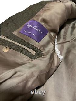 $2295 Mens Ralph Lauren Purple Label New Olive PFA Core 1 Suit Jacket 42 R