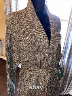 $259 New! 3x Lauren Ralph Lauren Duster Cardigan Sweater Belted Metallic