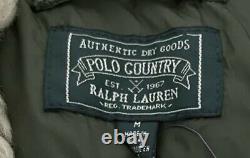 $2998 Polo Ralph Lauren Medium Hybrid Shearling Bomber Jacket RRL Leather Rugby