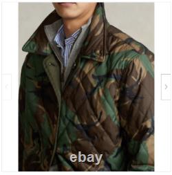 $328 POLO RALPH LAUREN Men's SZ XL Reversible Diamond Quilted Camo Barn Jacket