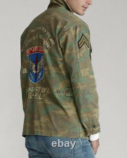 $328 Polo Ralph Lauren X-Large Ripstop Camo Over Shirt Jacket RRL Military Rugby