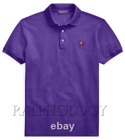 $350 Ralph Lauren Purple Label Pony Equestrian Custom Slim Fit Pique Polo Shirt