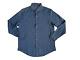 $395 New Ralph Lauren Purple Label Blue Washed Pique Spread Collar Shirt Small