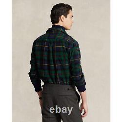 $398 NWT POLO RALPH LAUREN Men's 100% Wool Tartan Plaid Workshirt Shirt Large L