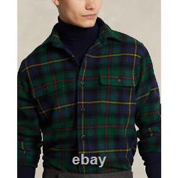 $398 NWT POLO RALPH LAUREN Men's 100% Wool Tartan Plaid Workshirt Shirt Large L