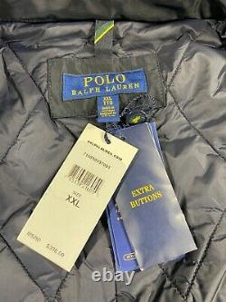 $398 New Polo Ralph Lauren Men's Sz 2XL Navy Blue Oxford Trench Coat XXL