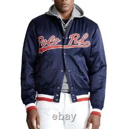 $398 POLO RALPH LAUREN Mens L Letterman USA New MLB Baseball Jacket Coat