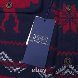 $398 Polo Ralph Lauren Classic Fit Jacquard Work Shirt Mens Medium