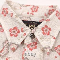 $495 RRL Ralph Lauren Slim Fit Bandana Seersucker Western Shirt Mens Size Small