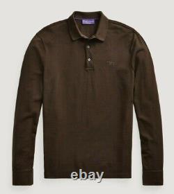 $550 Ralph Lauren Purple Label Pony Equestrian Wool Pique Polo Shirt Sweater NWT
