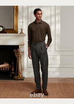 $550 Ralph Lauren Purple Label Pony Equestrian Wool Pique Polo Shirt Sweater NWT