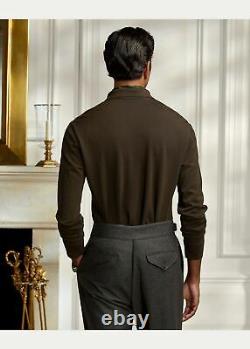 $550 Ralph Lauren Purple Label Pony Equestrian Wool Pique Polo Shirt Sweater NWT
