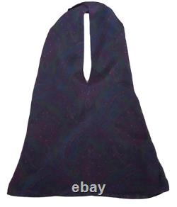 $598 NEW RALPH LAUREN BLACK LABEL PAISLEY Print 100% SILK Sleeveless CROSS Top 4