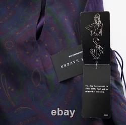 $598 NEW RALPH LAUREN BLACK LABEL PAISLEY Print 100% SILK Sleeveless CROSS Top 4