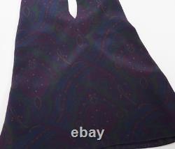 $598 NEW RALPH LAUREN BLACK LABEL PAISLEY Print 100% SILK Sleeveless CROSS Top 4