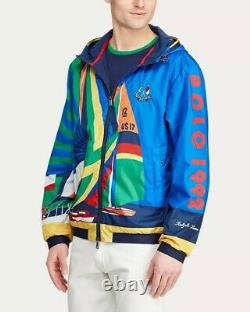 $628 Polo Ralph Lauren 1992 Water Repellent Sailing Graphic Jacket Windbreaker M