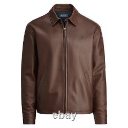 $698 NWT POLO RALPH LAUREN Men's Maxwell Genuine Lambskin Leather Jacket Large L