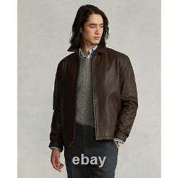 $698 NWT POLO RALPH LAUREN Men's Maxwell Genuine Lambskin Leather Jacket Large L