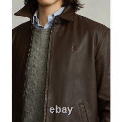 $698 NWT POLO RALPH LAUREN Men's Maxwell Genuine Lambskin Leather Jacket Large L