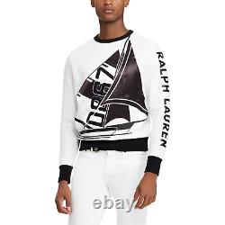$795 Ralph Lauren Purple Label Matte Sailing Graphic Logo Sweatshirt Sweater NWT