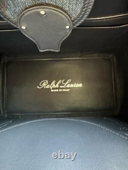 Authentic Blue Ralph Lauren Collection Ricky Satchel Patchwork Denim 33 NWT