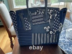 Authentic Blue Ralph Lauren Collection Ricky Satchel Patchwork Denim 33 NWT