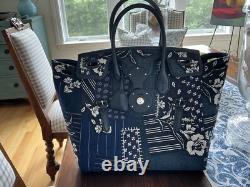 Authentic Blue Ralph Lauren Collection Ricky Satchel Patchwork Denim 33 NWT