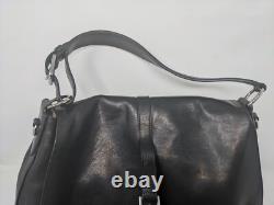 Brand New! Ralph Lauren Black Leather Shoulder Handbag Purse With Dust Bags (83)