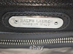 Brand New! Ralph Lauren Black Leather Shoulder Handbag Purse With Dust Bags (83)