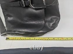 Brand New! Ralph Lauren Black Leather Shoulder Handbag Purse With Dust Bags (83)